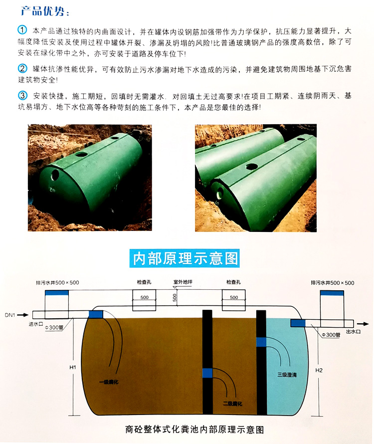 李沧玻璃钢化粪池